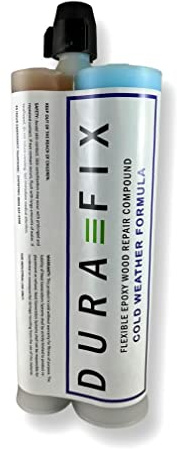 Dura-Fix Flexible Wood Repair Epoxy Filler. Cold Weather Formula. Resealable. 450ml Dual Cartridge