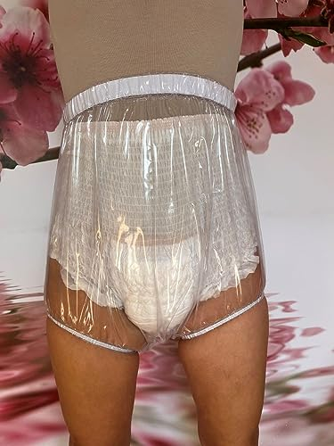 Top PVC Adult Baby Inkontinenz Windelhose Gummihose hoch glasklar (XL)