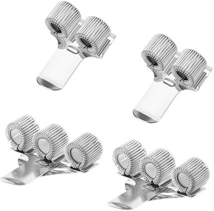 Pennhållare klämmor, 4 stycken metallpennhållare med 3 hål och 2 håls pennhållare sjuksköterska pennhållare fickklämma trippel metallpennhållare för sjuksköterskor och läkare