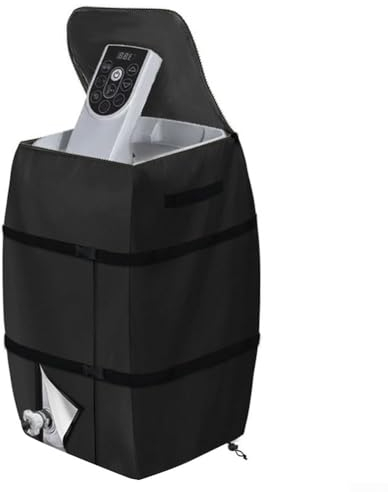Spa Heater Pump Cover, Heavy Duty Inflatable Spa Water Heater Pump Cover for Multiple Brands, 43x38x54cm(black)