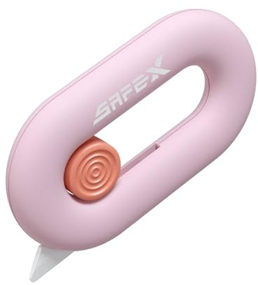 Box Cutter Retractable, Box Opener, Ceramic Box Cutter, Built-In Magnetic, Mini Box Cutter, Safety Box Cutter, Cute Box Cutter, Small Box Cutter For Women, Package Opener, Box Opener Tool (PINK)