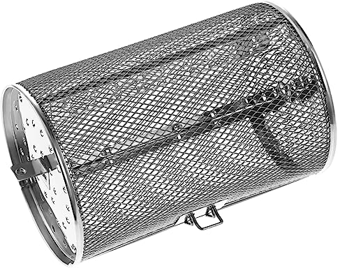 Supvox Edelstahl Grillkorb Drehspieß Ofenkorb 360° Drehbar Mit Klapptür Luftfritteusen Backzubehör Für Backofen Und Heißluftfritteuse