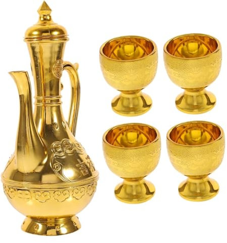 Vintage Kommunionbecher, 1 Set Haltbarkeit Tasse Gebetsschale Altar Bronze Kelch Weinkelch Wasserkocher Weihwasserschale Dekorativer Kelch tibetisches Wasser