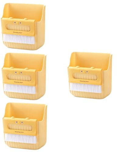 Ciieeo 4sets Mini Broom and Dustpan Set for Desktop Cleaning Convenient Small Cleaning Brush for Dining Table Sweeper Multi-function Portable Dustpan