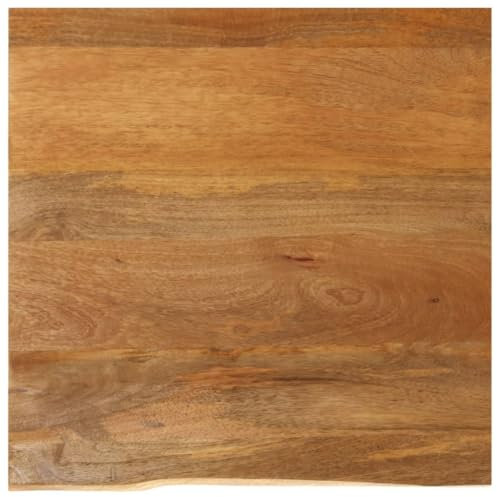 Homgoday Piano del tavolo Live Edge 60 x 60 x 2,5 cm, in legno massello, mango per cucina, caffè, tavolo da pranzo, scrivania, piano di lavoro