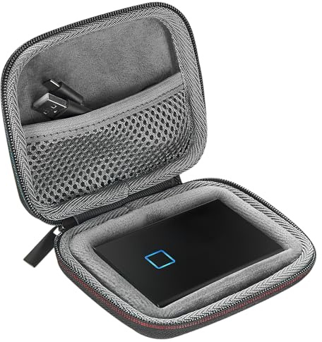 Tweozhui custodia hard disk esterno, Adatto per Samsung T7 Shield Cover SSD Esterno, Copertura protettiva antiurto e impermeabile, custodia per disco rigido portatile con fascetta per cavi, nero