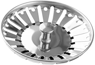 Tabanzhe Kitchen Sink Strainer Plug-Stainless Steel Sink Drainer Replacement Drain Stopper Waste Filter for Kitchen Bathroom Food Hair Catcher(Diameter 84mm)