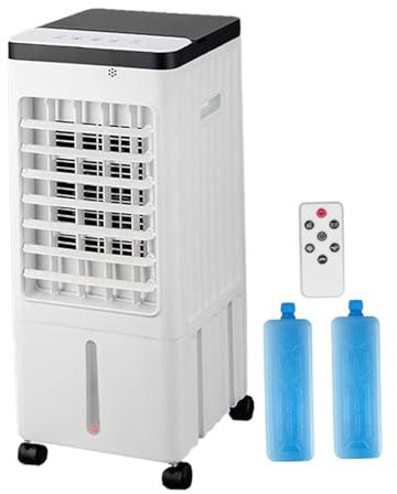 Fenteer Humidificador de Enfriador de Aire con Bloques de Hielo Función de Temporizador de refrigeración Aire Acondicionado para de Cocina Patio