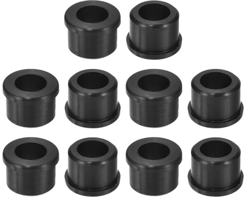 sourcing map 12Pcs Rubber Grommets 15mm Drill Hole, 10mm ID Hole Top Hat Grommet Black Silicone Rubber Hole Plug Gasket for Wiring, Automotive