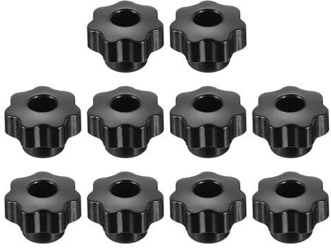 QUARKZMAN 10 Stück Sterngriffmutter M4 Flügelmutter Messing Schraubgewinde Rändelschraube 25mm 7-Stern Knöpfe, Durchgangsloch Handknopf Klemmmutter Spanngriffe Anlagen Maschinen Geräte Möbel