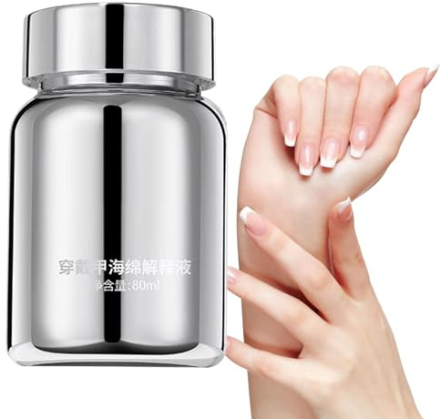 Nagelkleber Entferner - 80ml Entferner Für Press-On-Nagel & Künstliche Nägel,Hautfreundliche Flüssigkeit Zum Lösen Künstlicher Fingernägel Für Unterwegs Schule Geschäftsreisen Und Zuhause