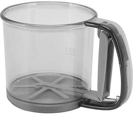 Generic Sifter for Baking, Powdered Sugar Sifter Flour with Uniform Holes Semi Automatic Flour Strainer Cup for Making Cakes, Puffs, and Breads
