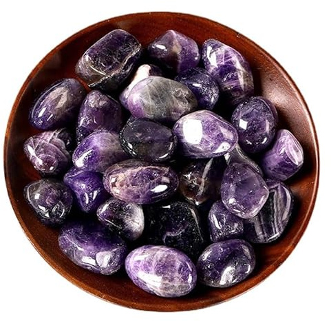 CHICKEN Cristalli E Pietre alla Rinfusa Pietre burattate a Grana Grossa Viola Fantasia, Forma indeterminata con lucidata, Pietre levigate Forniture per La Burattatura di Rocce(3-5cm100g)