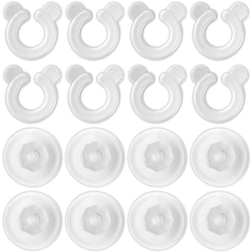AUYFUA 16 PCS Duvet Clips to Keep Duvet in Place, Duvet Pins with Locking Clasp, Secure Quilt Cover Fasteners for Home and Travel Use, Clear Buttons for Duvet Cover Clips