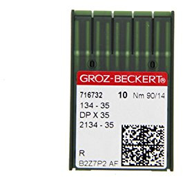 GROZ-BECKERT 10er Packung Nähnadeln 134-35 mit Rundkolben und Rundspitze für Industrienähmaschinen (Nm. 90/14)