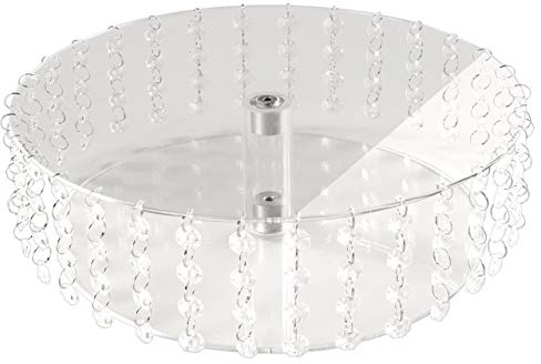 Manschin Laserdesign Acryl Tortenständer Rund Hochzeit einzelne Etagen Etagere Geburtstag Alu Ø 28 cm Durchmesser (Höhe 10cm)