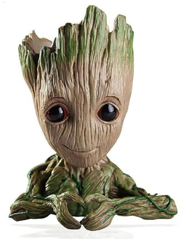 Udream Groot Plant Pot Flowerpot Cartoon Flowerpot Figures Cute Model,6 x4 inch Groot Succulent Planter Cute Green Plants Flower Pot with Hole Pen Pot Best Gifts for Kids