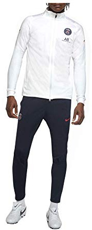 Nike PSG M Nk Dry Strk TRK Suit K, Tuta da Ginnastica Uomini, Blanco/University Red, XL