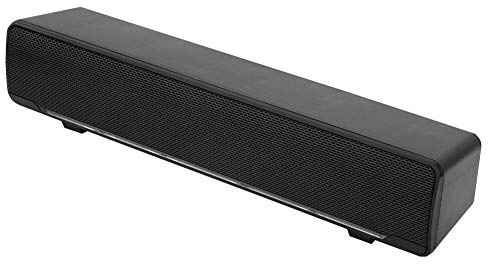 Barra de Sonido estéreo SADA V-196 Computer Audio Desktop Barra de Sonido Equipado con Tecnología De Graves 3,5 mm para teléfonos móviles de PC (Negro)