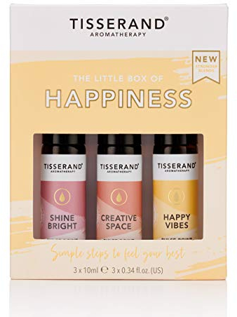 Tisserand Aromatherapie | The Little Box of Happiness | Roll On Essential Oils Happiness Set | 100% Pure Natural Essential Oil | 3 X 10ML