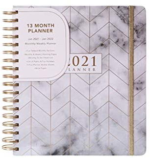 PIAOLING 2021 Planer - Wöchentlicher und monatlicher Planer, 2021 Planer Notebook
