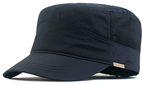 YAMEE Military Cap Herren Sommer Army Cap Atmungsaktive,Sommermütze Unisex Flacher Hut Baseball Kappe,Mütze Militär Sommer Draussen Wandern mütze