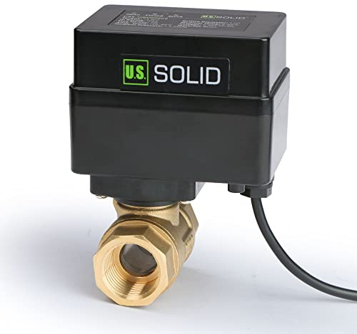 Motorisierter Kugelhahn – 1/2 Messing-Kugelhahn mit Standardanschluss, 9–36 V AC/DC, 2-Draht-Auto-Return-Setup, stromlos offen (N/O) von U.S. Solid