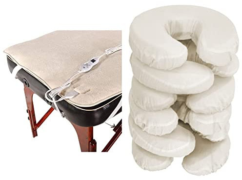 Master Massage Table Super Plush Warming Pad Heating Pad Electric Warming Blanket with Auto Off &Temperature Setting Machine Washable & Face Machine 100 Percent Washable Pillow Covers, Pack of 6