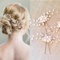 Qikuver 2 PCS Braut Stirnband Haarschmuck Hochzeit Kopfschmuck Vintage Kristall Perle Haarkranz Stirnbänder Strass