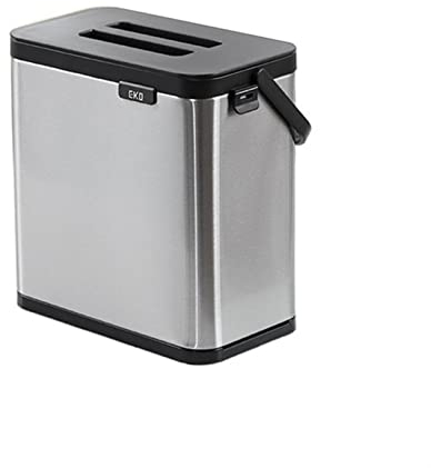 luckxuan Pattumiera/Cestino Cestino for la Spazzatura da Cucina da 3 Litri con Montaggio a Parete in Acciaio Inossidabile for Porta dell'Armadio da Tavolo Piccolo con Coperchio Bidoni Differenziata