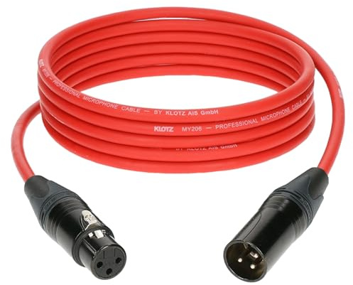Klotz M1FM3N0200 Mikrofonkabel rot 2 m - Mikrofonkabel