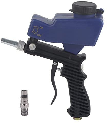Sand Blaster Air Gun, Pneumatic Sandblasting Gun Handheld Sand Blasting Spray Gun with Air Tube Connector, for Spraying Remove Paint Stains Rust Spot 70‑150 PSI 6000RPM