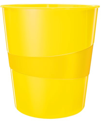 Leitz Wow 52781016 Lot de 6 corbeilles à papier en plastique Jaune 15 l