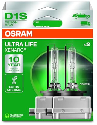 OSRAM XENARC ULTRA LIFE, D1S, Xenon-Scheinwerferlampen, Hängebox (2 Lampen), white