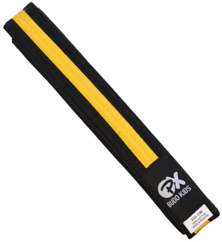 TEKKA BUDO Budogürtel Kids Soft, Längen - Weicher Farbgürtel für Kinder - Leicht zum Binden - Karate, Judo, Taekwondo, Kampfsport