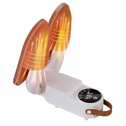 UKLULUAMZ Sèche-chaussures électrique avec souffleur de chaleur, sèche-bottes portable avec minuterie d'arrêt automatique et séchoir à gants réglable à 180°