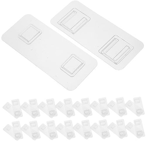 Cabilock Crochets Adhésifs Transparents Double Face Pour Suspendre, Lot De 20 Pièces, Fixation Murale Sans Perçage, Forte Adhérence, Usage Domestique Polyvalent