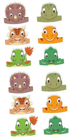 ibasenice 12stücke Geburtstags-hüte Dinosaurier Papierhüte Für Kindergeburtstag Fotorequisiten Und Party-dekoration Leicht Und Bequem Für Kleine Köpfe