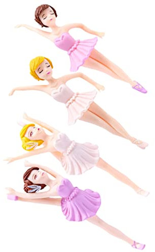 TOYANDONA 4stücke Ballettmädchen Figuren Elegante Kuchen Dekoration Für Geburtstagsfeiern Lebendige Tortenornamente Und Deko Partys Und Hochzeiten