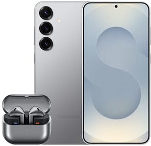 Samsung Galaxy S25+ AI Smartphone, 12GB Memory, 512GB Storage, Silver Shadow and Galaxy Buds3, Grey (UK Version)