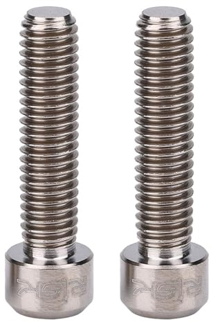 POENVFPO Disk Brake Bolts, 2Pcs Ti Alloy M6 X 25mm Screw Mountain Cycle Disc Brake Caliper Repair Kit with High Glossiness (Ti Color)
