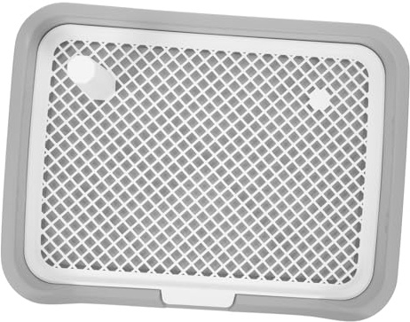 Hemobllo Bac à Litière pour Chien Intérieur Multifonction en Abs Gris Toilettes pour Chiens Toutes Tailles Tapis Absorbant Détachable Apprentissage Propreté pour Chiots Et