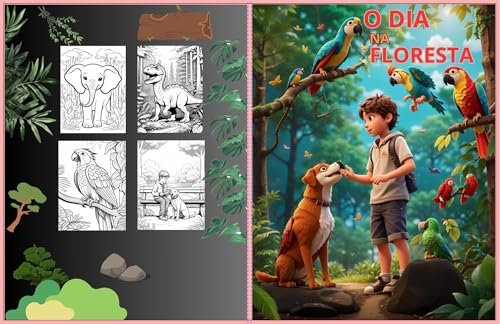 O dia na Floresta : O dia na floresta com os bichinhos mágicos (Portuguese Edition)