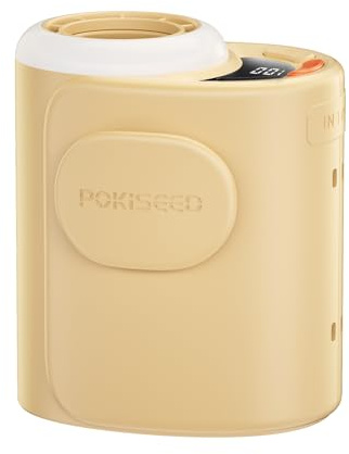 POKISEED Portable Fan Rechargeable, 10000mAh Battery for 40H, 5-Speed 16000RPM Turbo Cooling, Hands-Free Design for Jobsite, Camping, and Outdoor Work (Creamy Yellow)