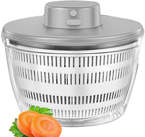 Laveuse à légumes automatique – Essoreuse à salade rechargeable par USB de 4 L avec panier amovible pour une préparation et un nettoyage faciles