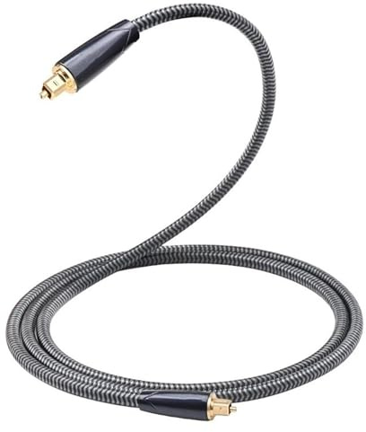 DREEK Cavo Audio In Fibra Ottica HiFi, Cavo Coassiale HiFi For Amplificatore PS4, Cavo In Fibra 5.1(5 Meters)