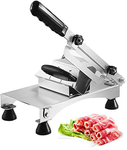 Meat Slicer for Home or Commercial use,Frozen Meat Slicer Manual Meat for Home Use Beef Mutton Roll Meat Food Slicer Slicing Machine Hot Pot Shabu Shabu