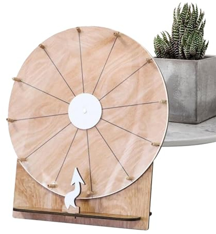 Pruojhw Spinner Wheel - 28 cm Holz Roulette Glücksrad,Lösbares Spielzubehör Für Erwachsene Jugendliche Veranstalter Partypromoter Klassenraum Belohnungen Feiertagsfeiern Familientreffen |