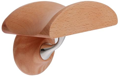 PERSELOSO Wood and Alloy Headset Holder Wall Mount Display Stand Headphone Rack for Office School Compatible with Over-ear Headphones Installation