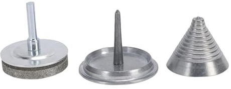 Fafeicy Affûteur D'équilibrage de Tondeuse, Meule en Carborundum en Métal 100 avec Base Antidérapante pour Perceuse électrique à Main, Tracteur de Pelouse, Tondeuse de Champ